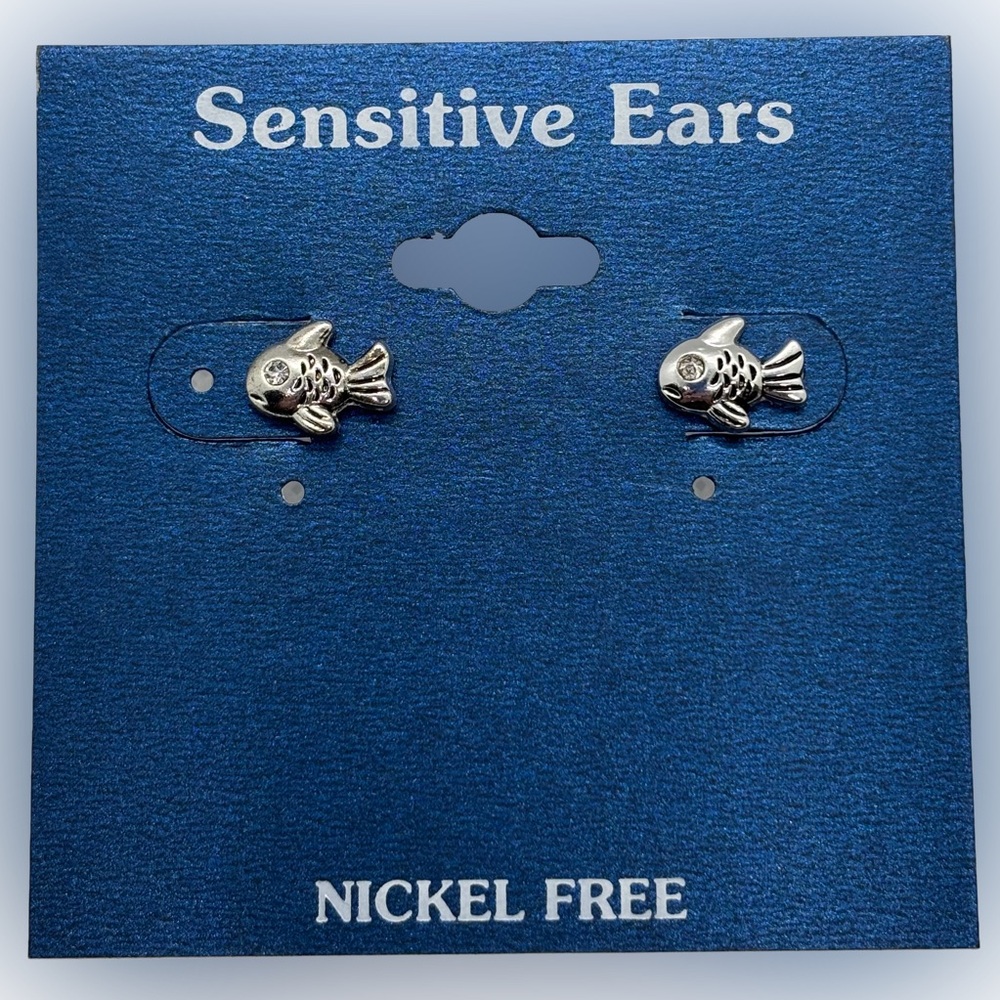 New Sensitive Ears Silver Fish Earrings